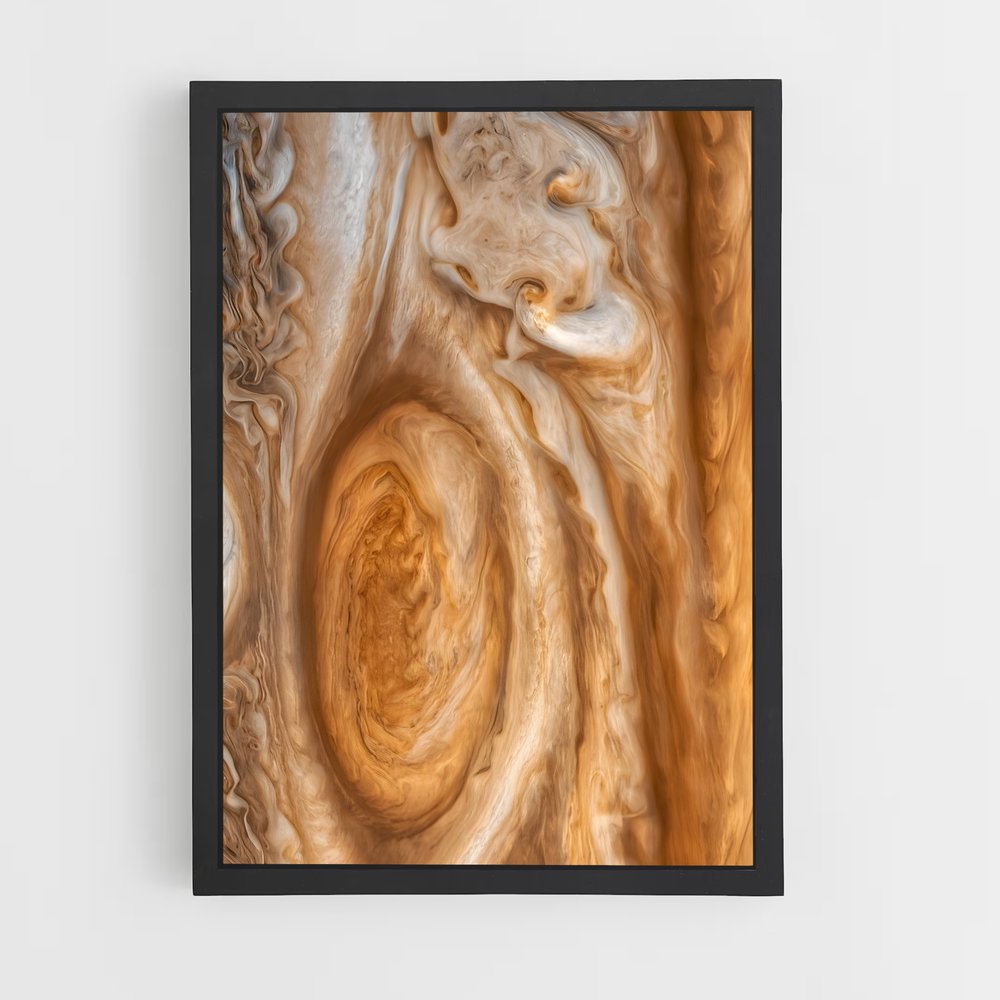 Poster fascinant de la grande tache rouge de Jupiter – affiche Système solaire (vue 2)